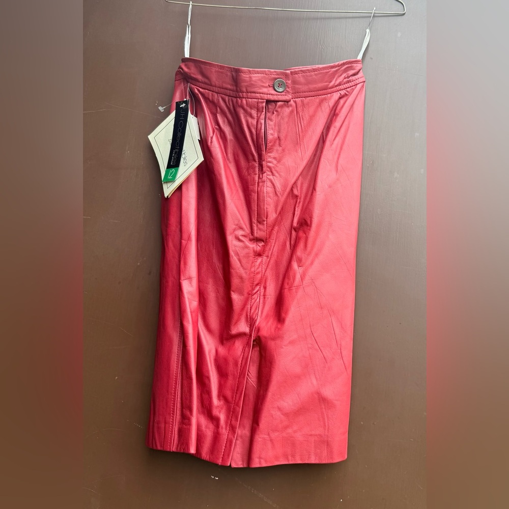Vintage JH Collectibles Red Leather woman’s skirt